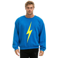 Bolt Crew Sweatshirt Relaxed Ocean/Neon Yellow