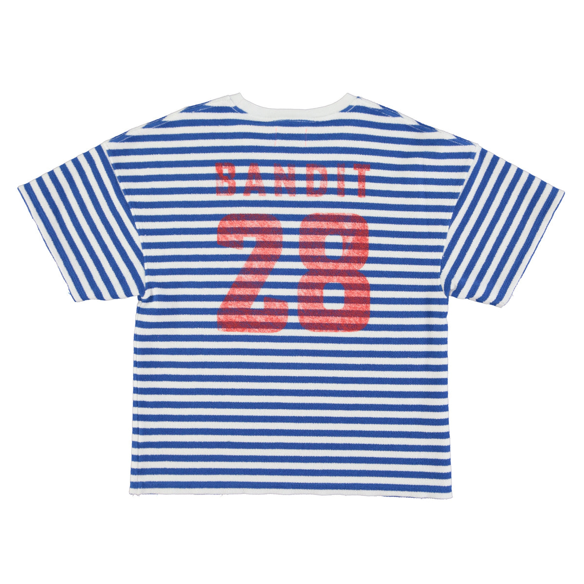 Blue Stripe '28' Print T