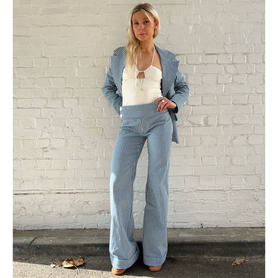 The West Village Wide Leg Pant Mid Denim