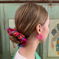 Ecuadorian Fabric Scrunchie Pink