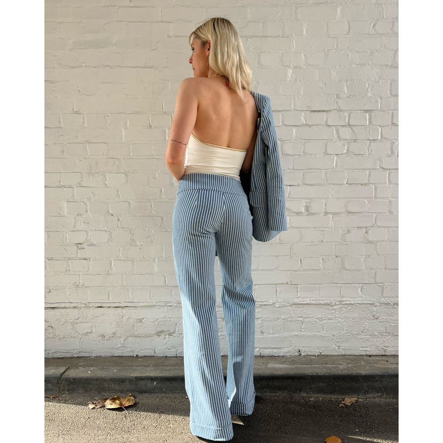 The West Village Wide Leg Pant Mid Denim