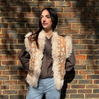 Faux Fur Gilet Natural