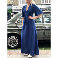 1970s Dorothy Perkins maxi dress blue