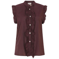 Johanna Ruffle S/S Chocolate