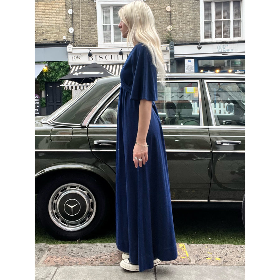 1970s Dorothy Perkins maxi dress blue – The West Village