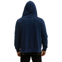 5 Stripe Zip Hoodie Navy/Blue