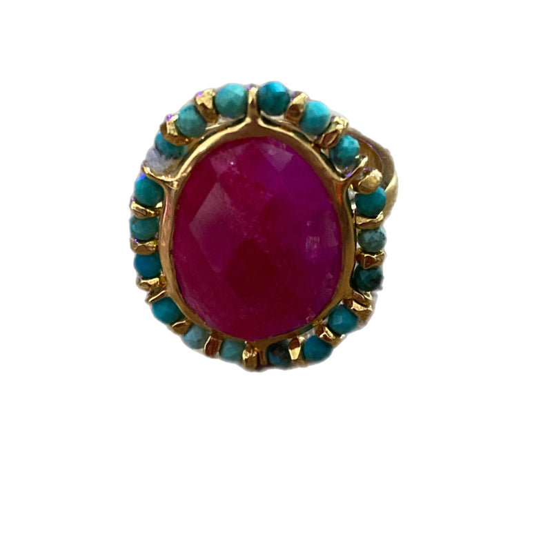 Jaipur Blossom Ruby Ring