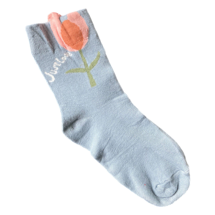 The West Village Floral Socks Blue