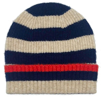 Farah Stripe Beanie Navy