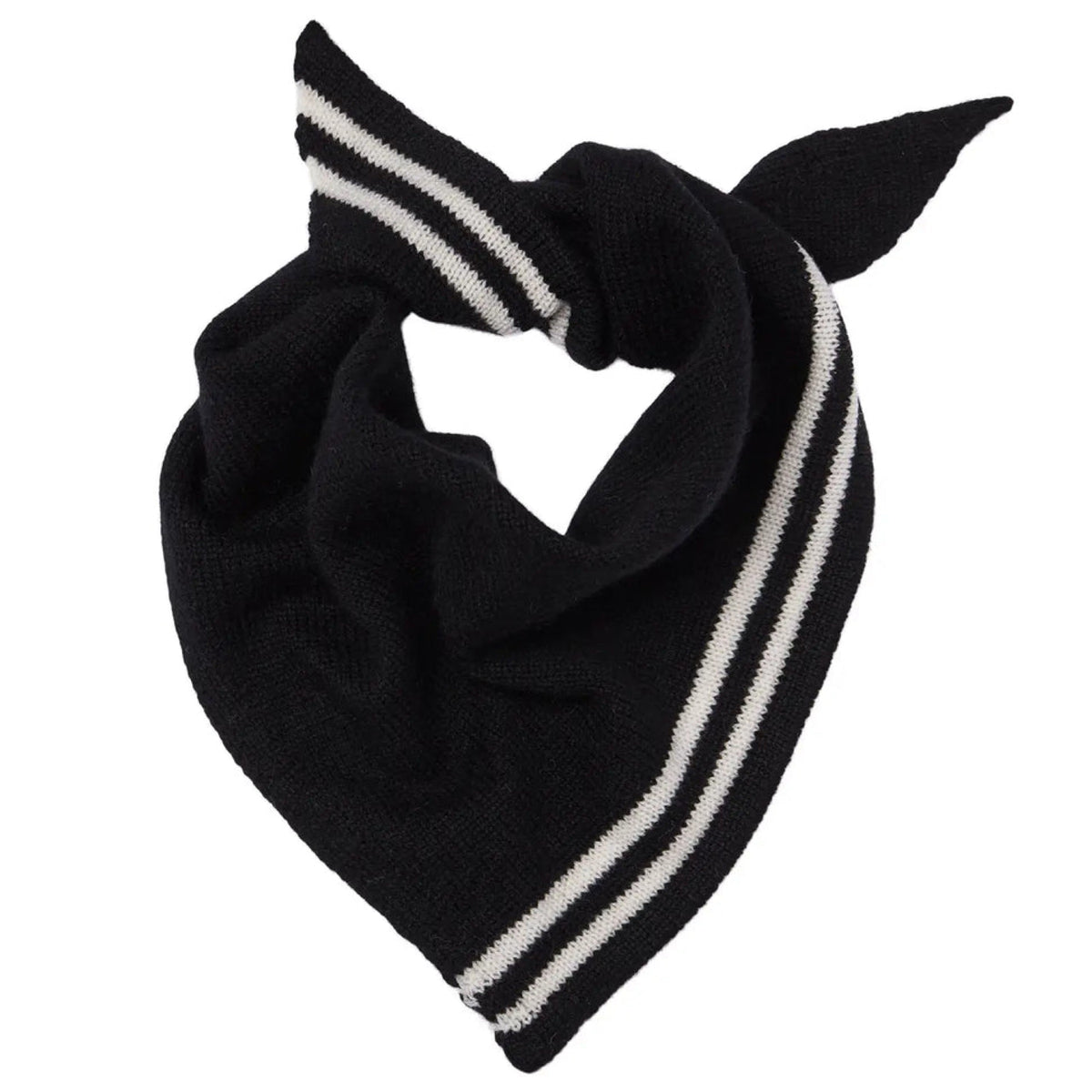 Cashmere Triangle Neckerchief Black