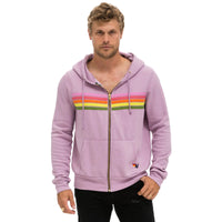 5 Stripe Zip Hoodie Mauve