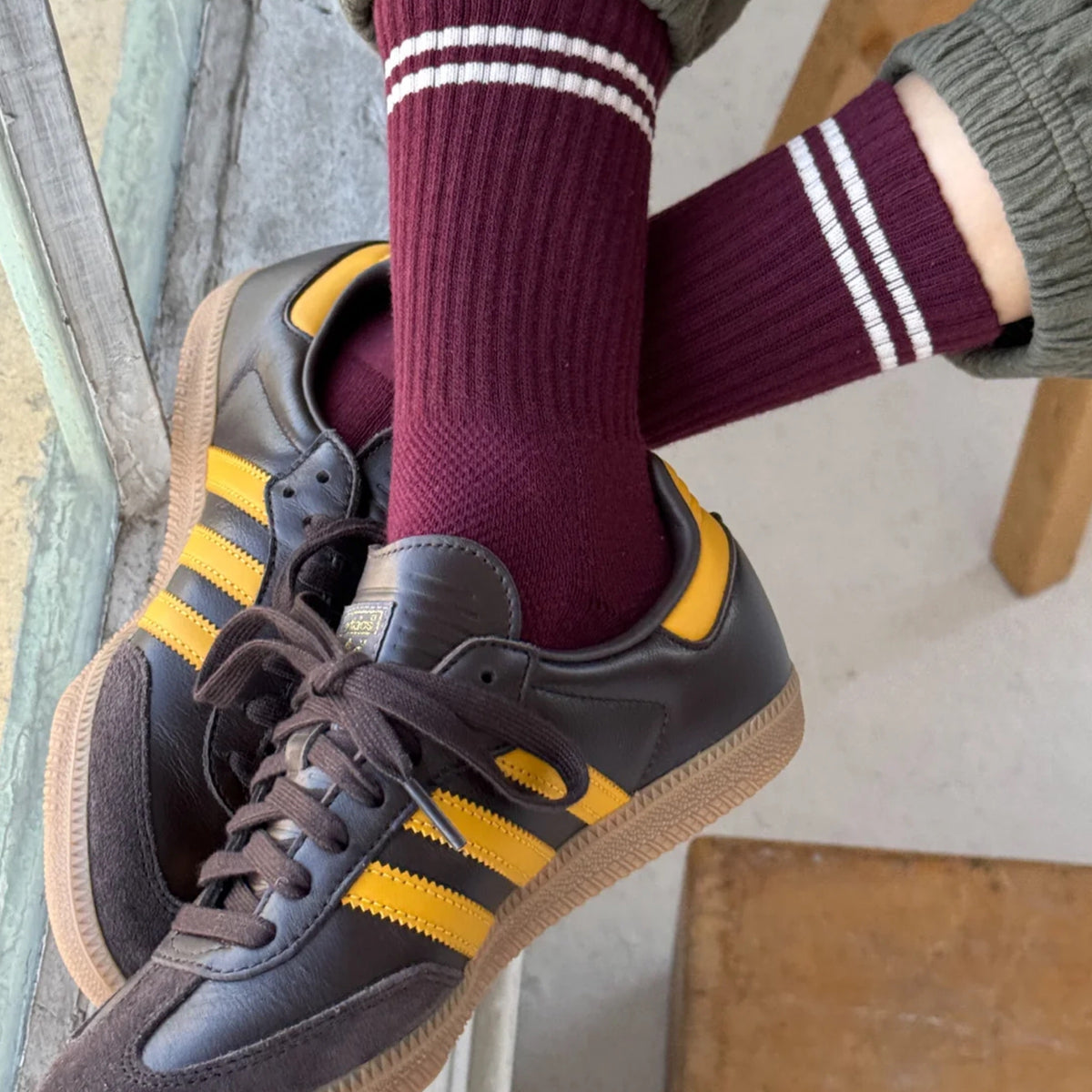 *New Arrival* Boyfriend Socks Maroon