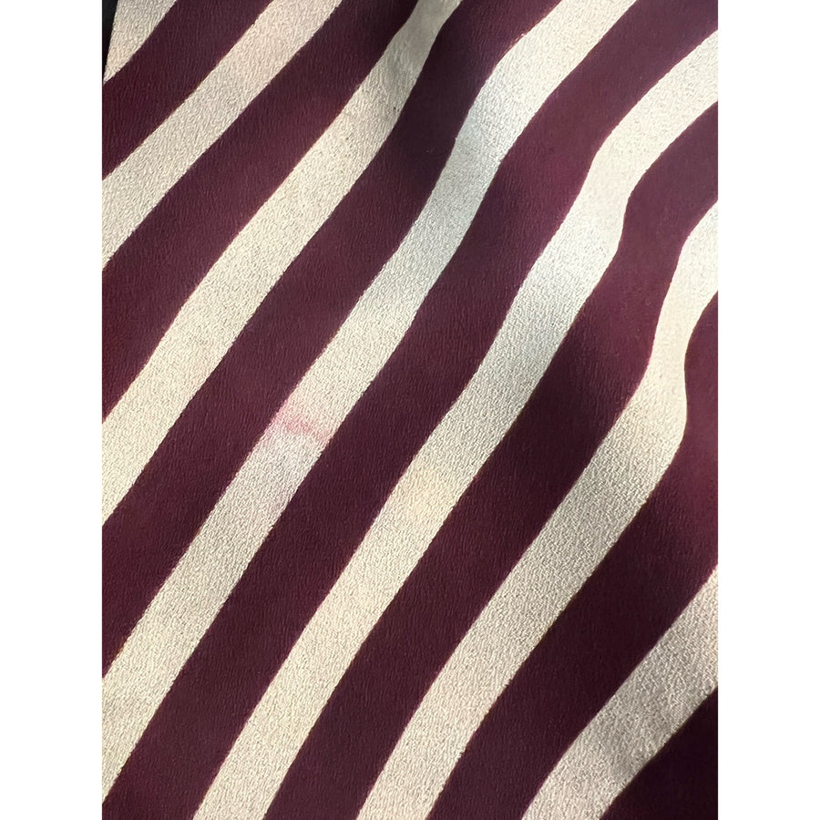 1970s stripe midi dress brown