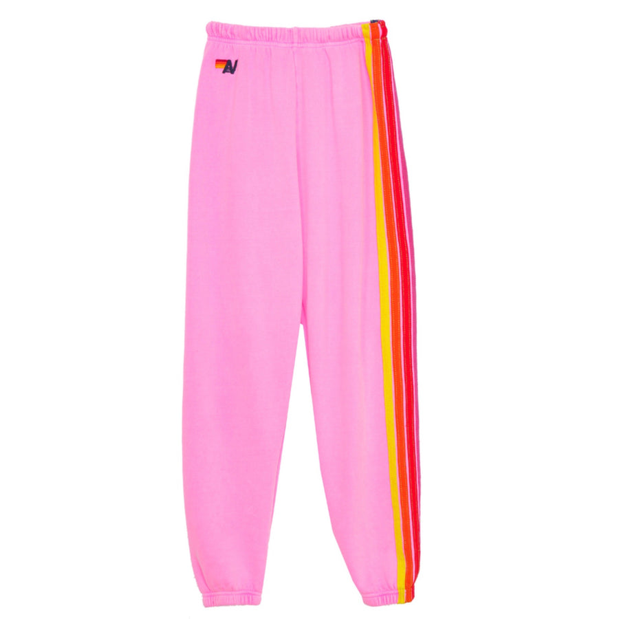 5 Stripe Sweatpants Neon Pink Aviator Nation