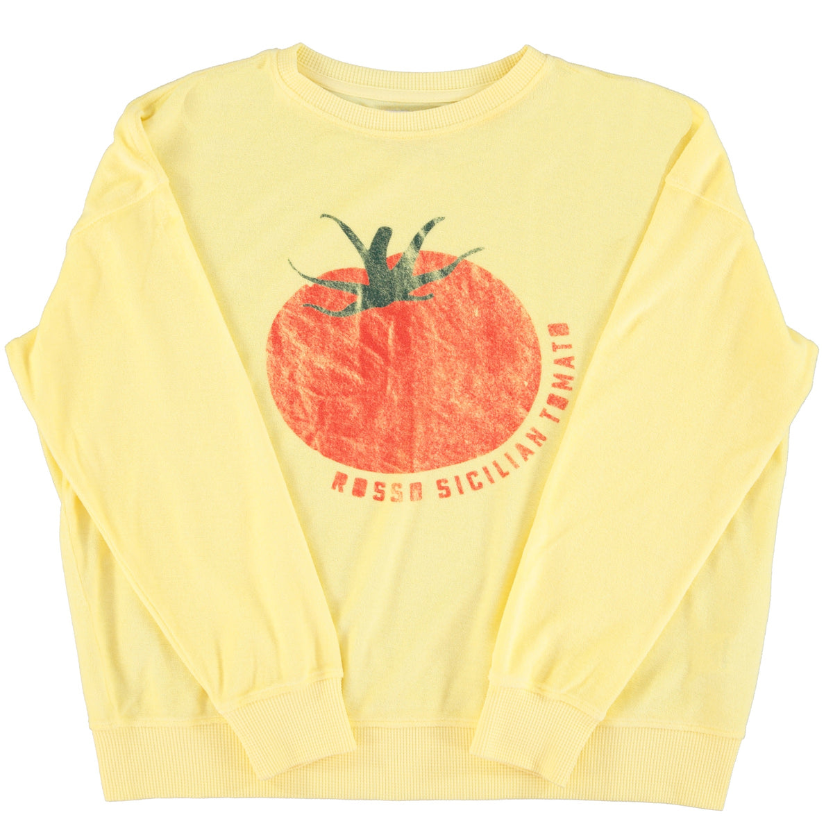 Yellow 'Tomato' Print Sweatshirt