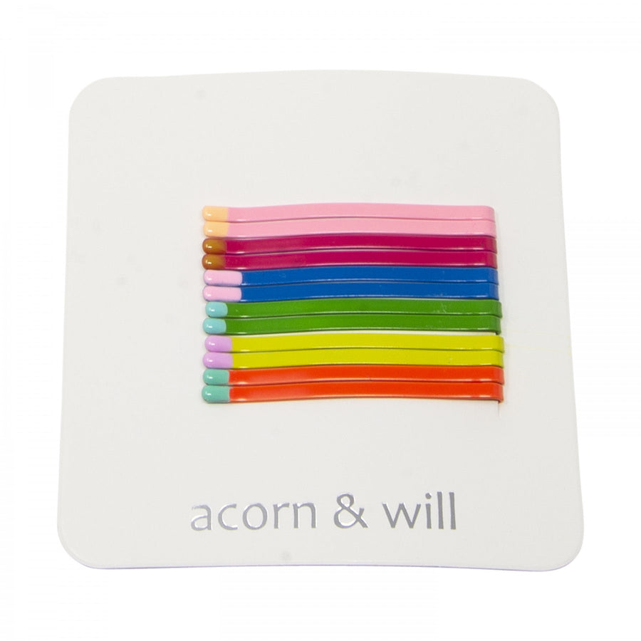 Acorn & Will Rainbow Bobby Pins Bright