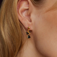 Lacey Charm Earrings Black