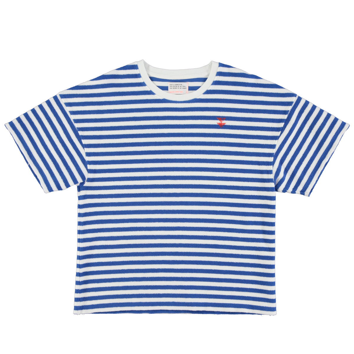 Blue Stripe '28' Print T