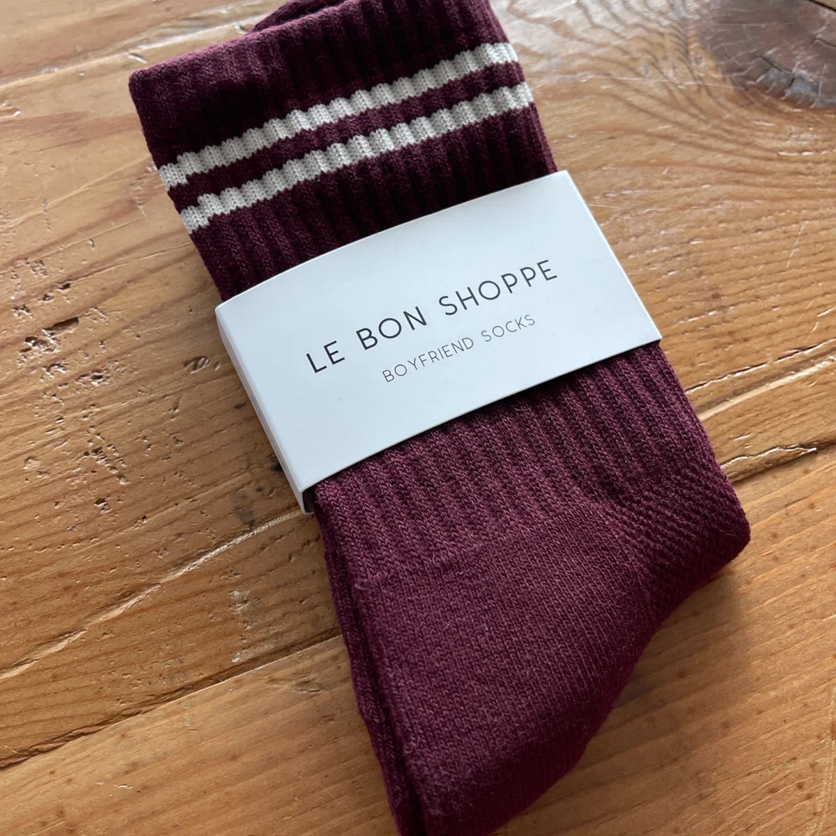 *New Arrival* Boyfriend Socks Maroon