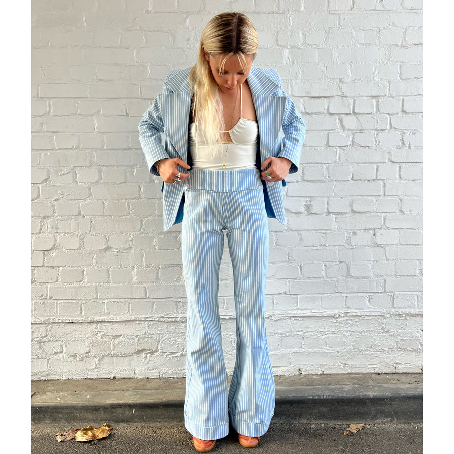 The West Village Wide Leg Pant Light Denim