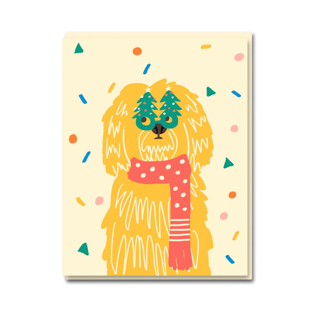 Christmas dog glasses Card