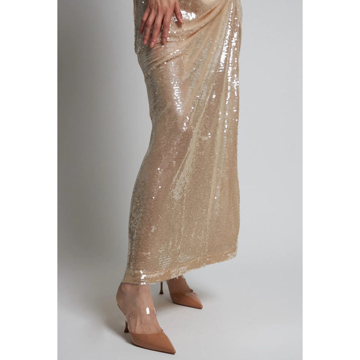 *JUST LANDED* Frame Sequin Skirt Oyster