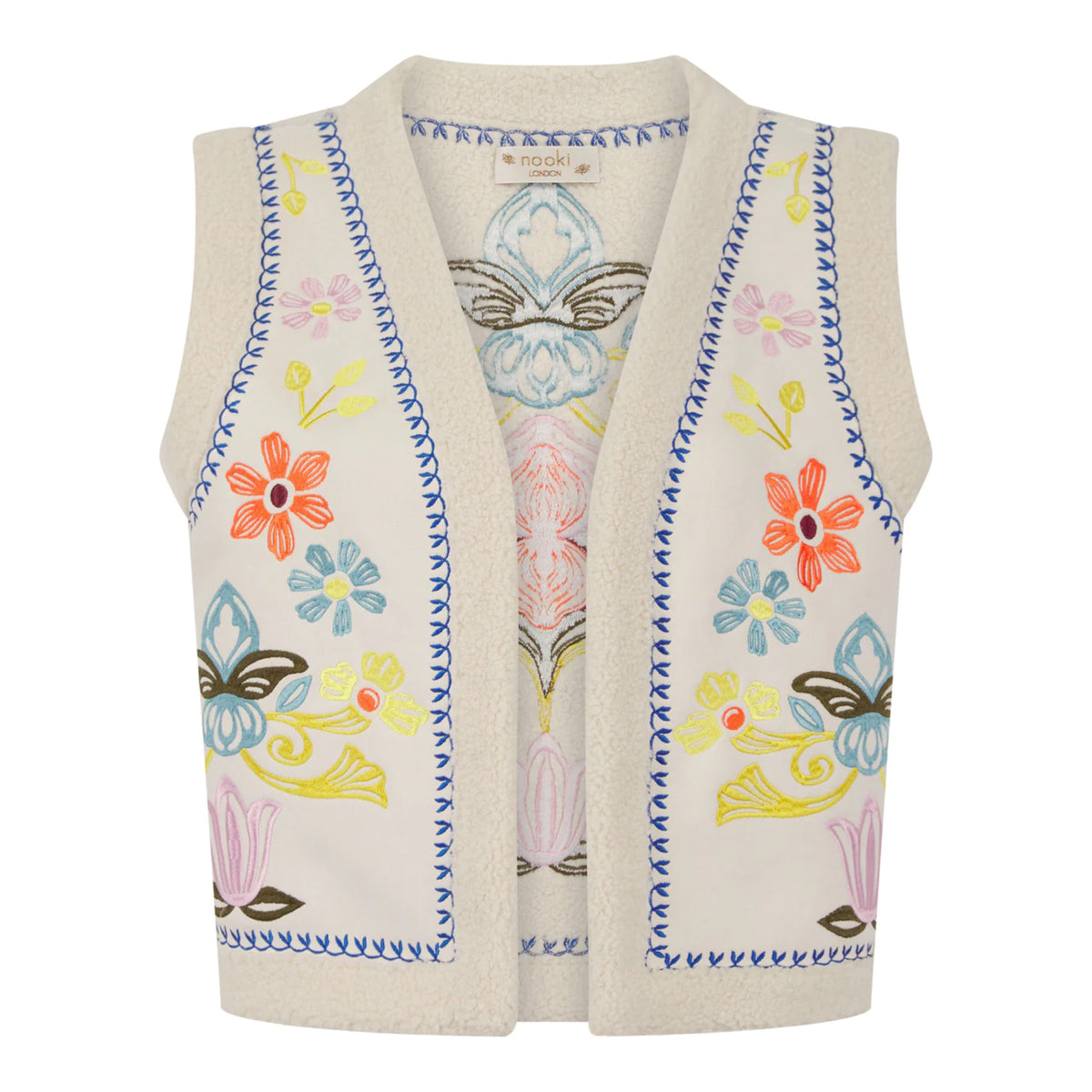 Cassidy Embroidered Gilet Cream