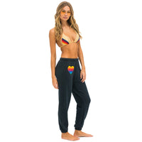 Rainbow Stitch Sweatpants Charcoal