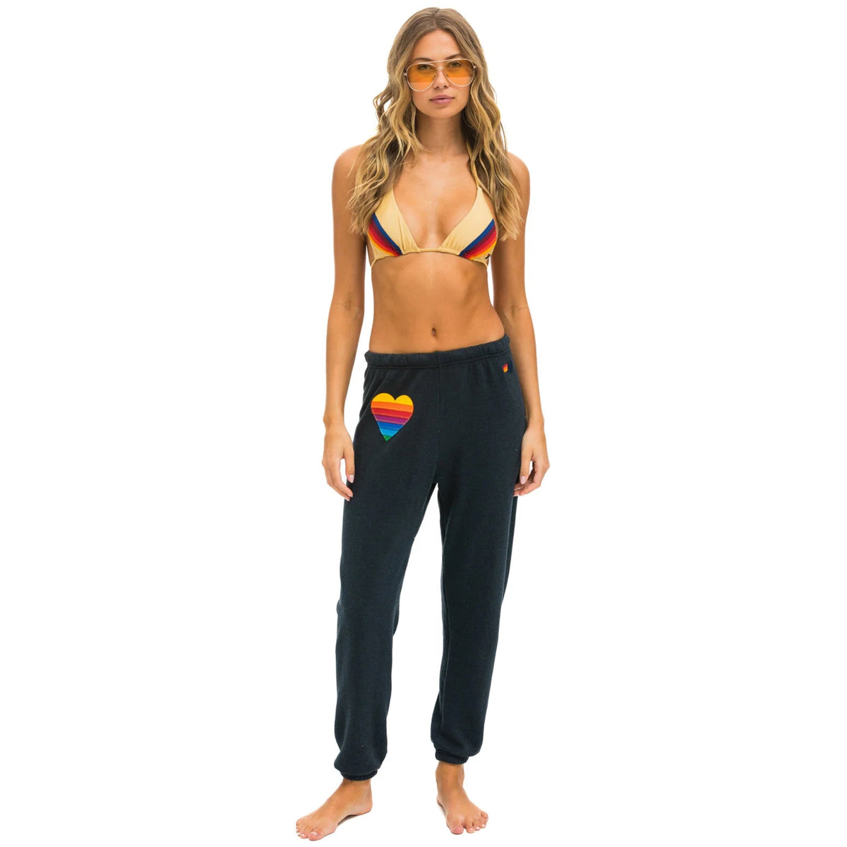 Rainbow Stitch Sweatpants Charcoal