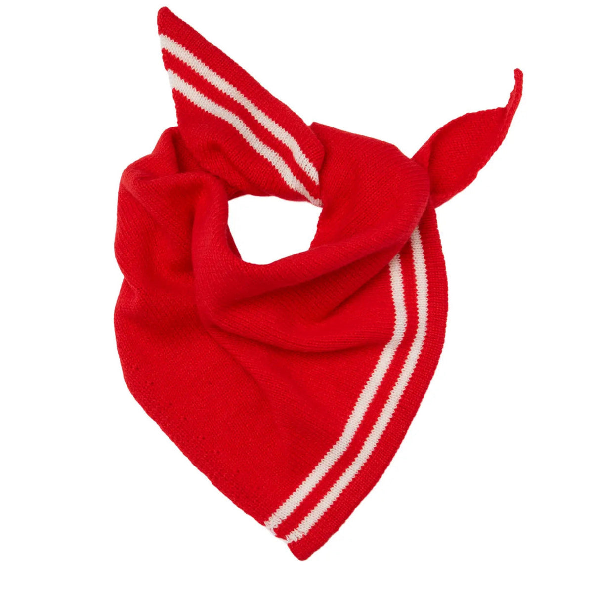 Cashmere Triangle Neckerchief Red