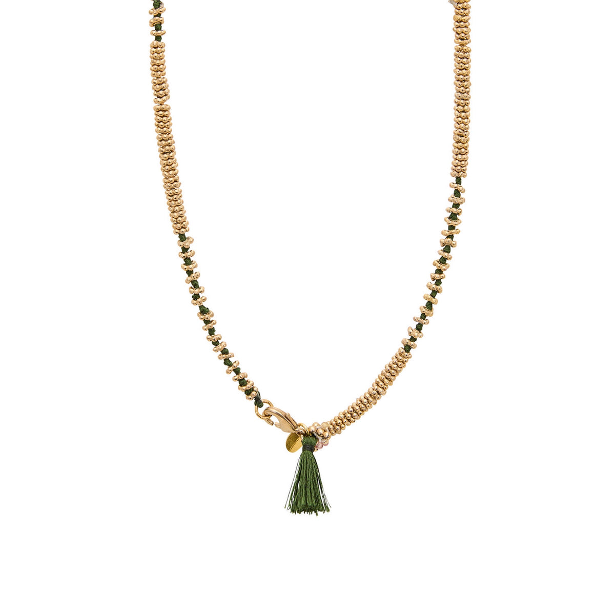 Pom Pom Necklace Green