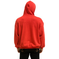 5 Stripe Relaxed Zip Hoodie Red/Neon Rainbow