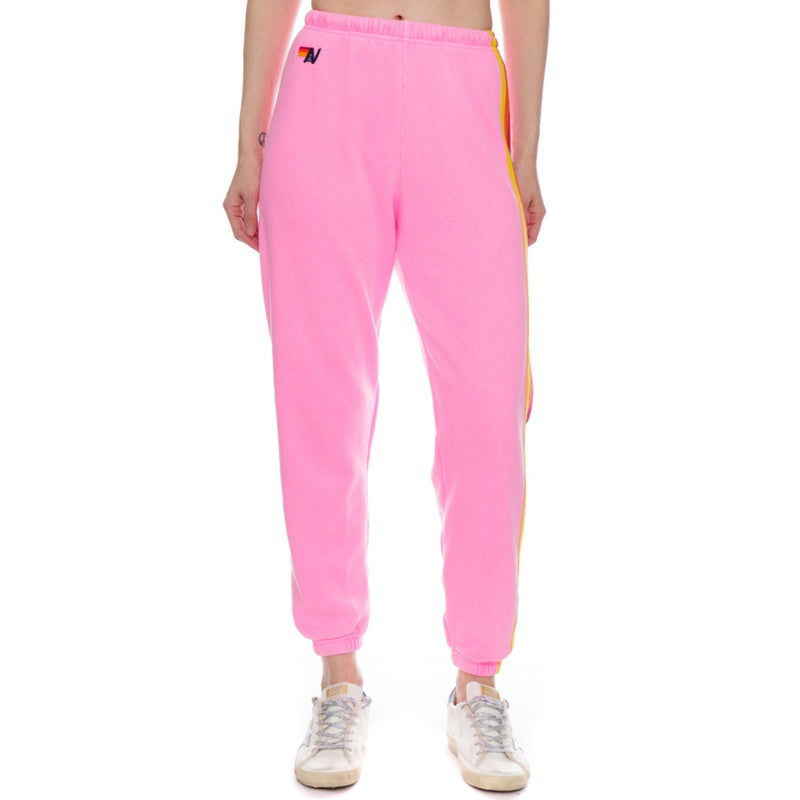 5 Stripe Sweatpants Neon Pink