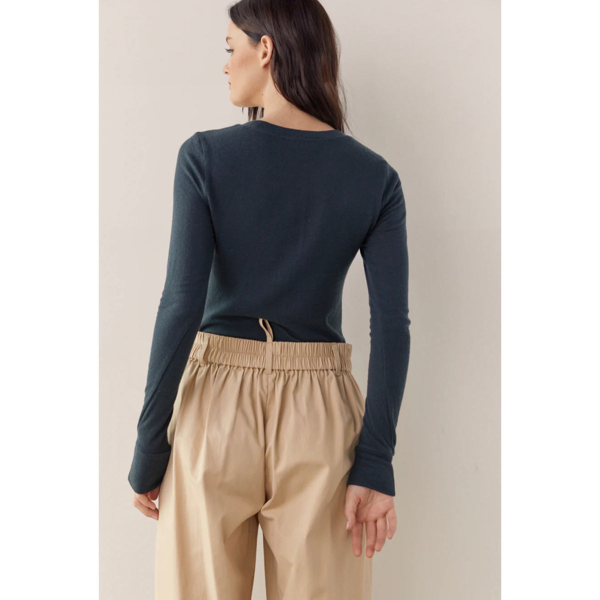 Tencel Crew Neck Top Forest