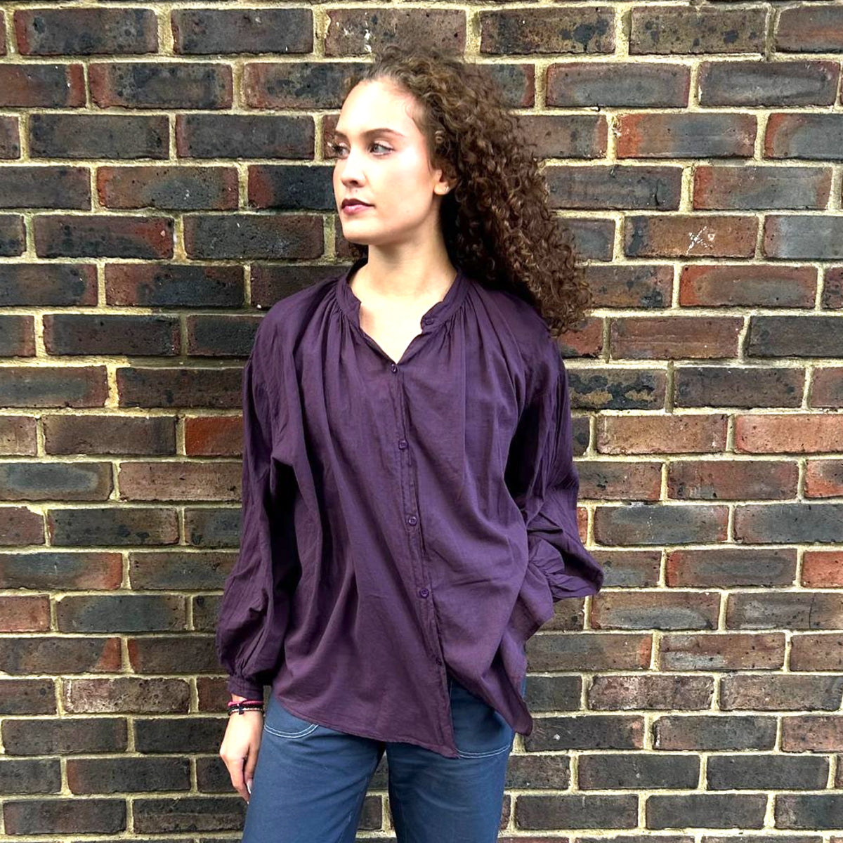 L/S Shirt Aubergine