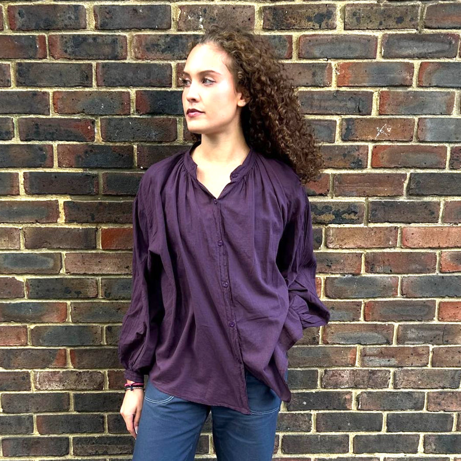 Johanna L/S Shirt Aubergine