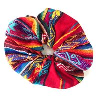 Ecuadorian Fabric Scrunchie Red