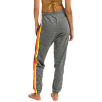 5 Stripe Sweatpants Heather Grey/Neon