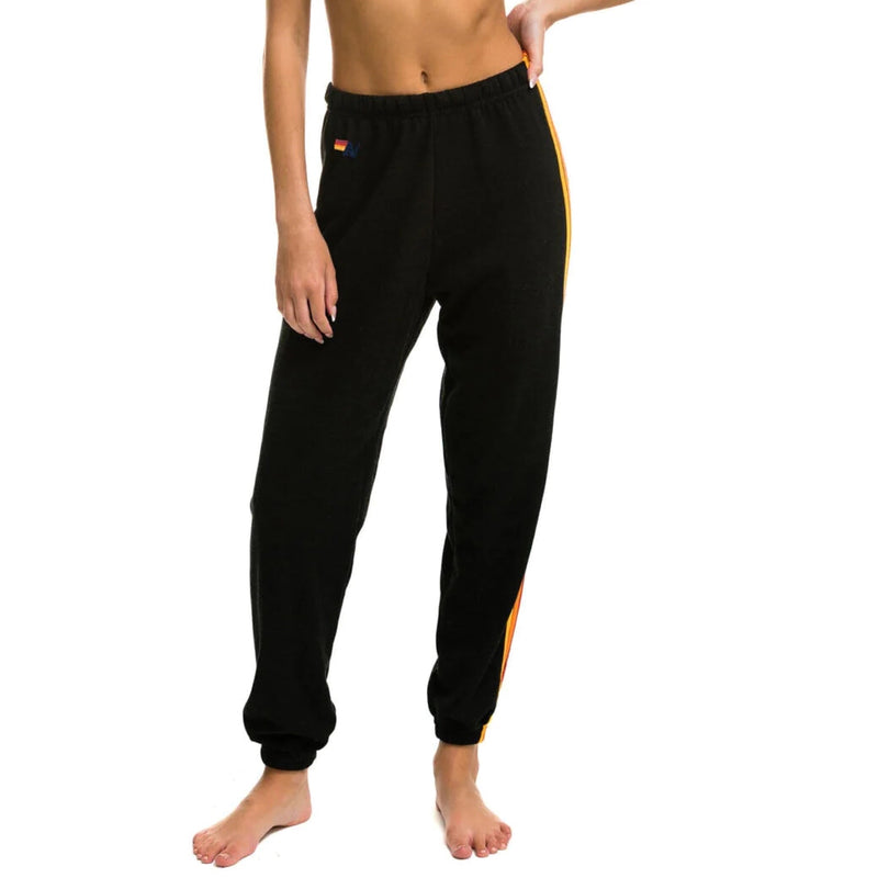 5 Stripe Sweatpants Black 2