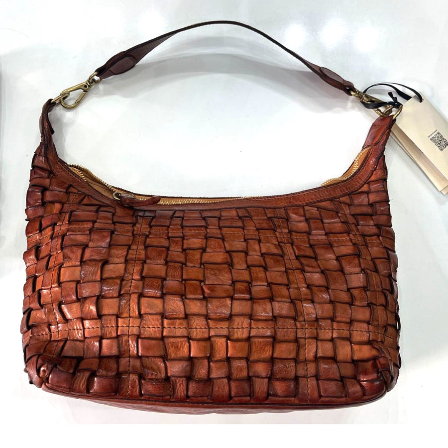 *NEW* Campomaggi Woven Shoulder Bag Brown