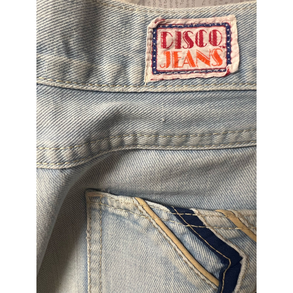 1970s worn-in flare jeans blue