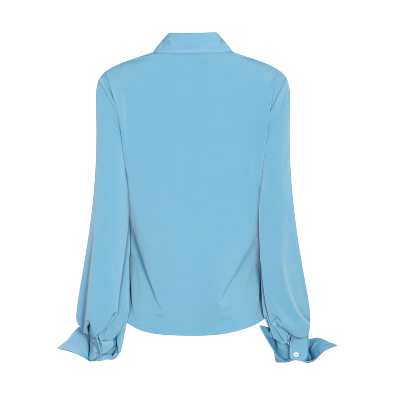 Pintuck Shirt Blue