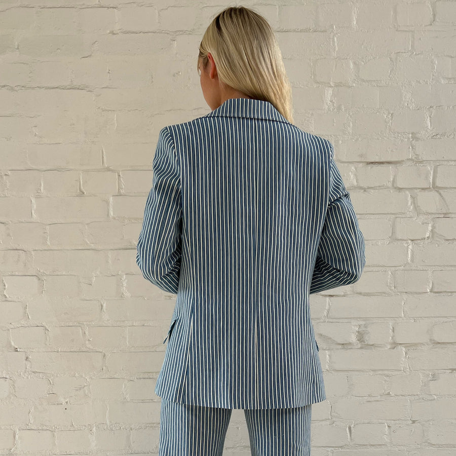 The West Village Susan Mid Denim Stripe