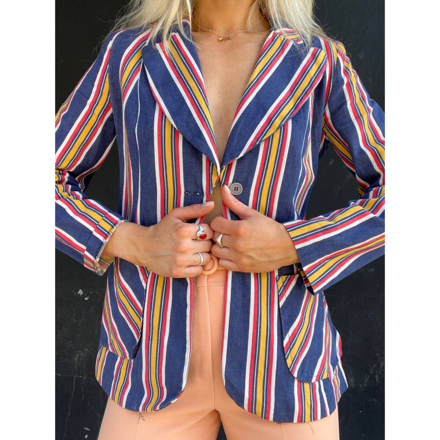 1970s striped blazer