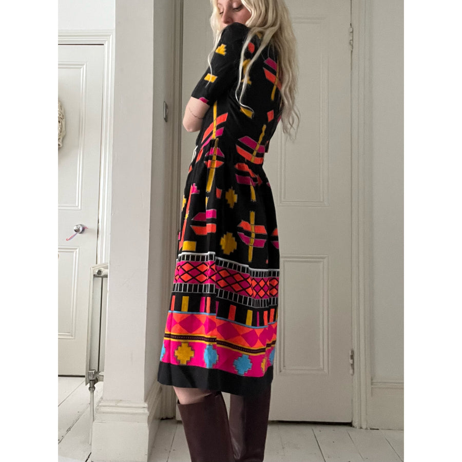 1970s midi dress multi