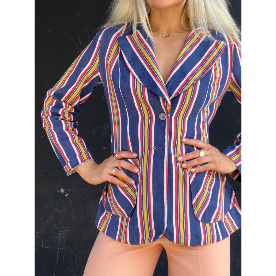 1970s striped blazer