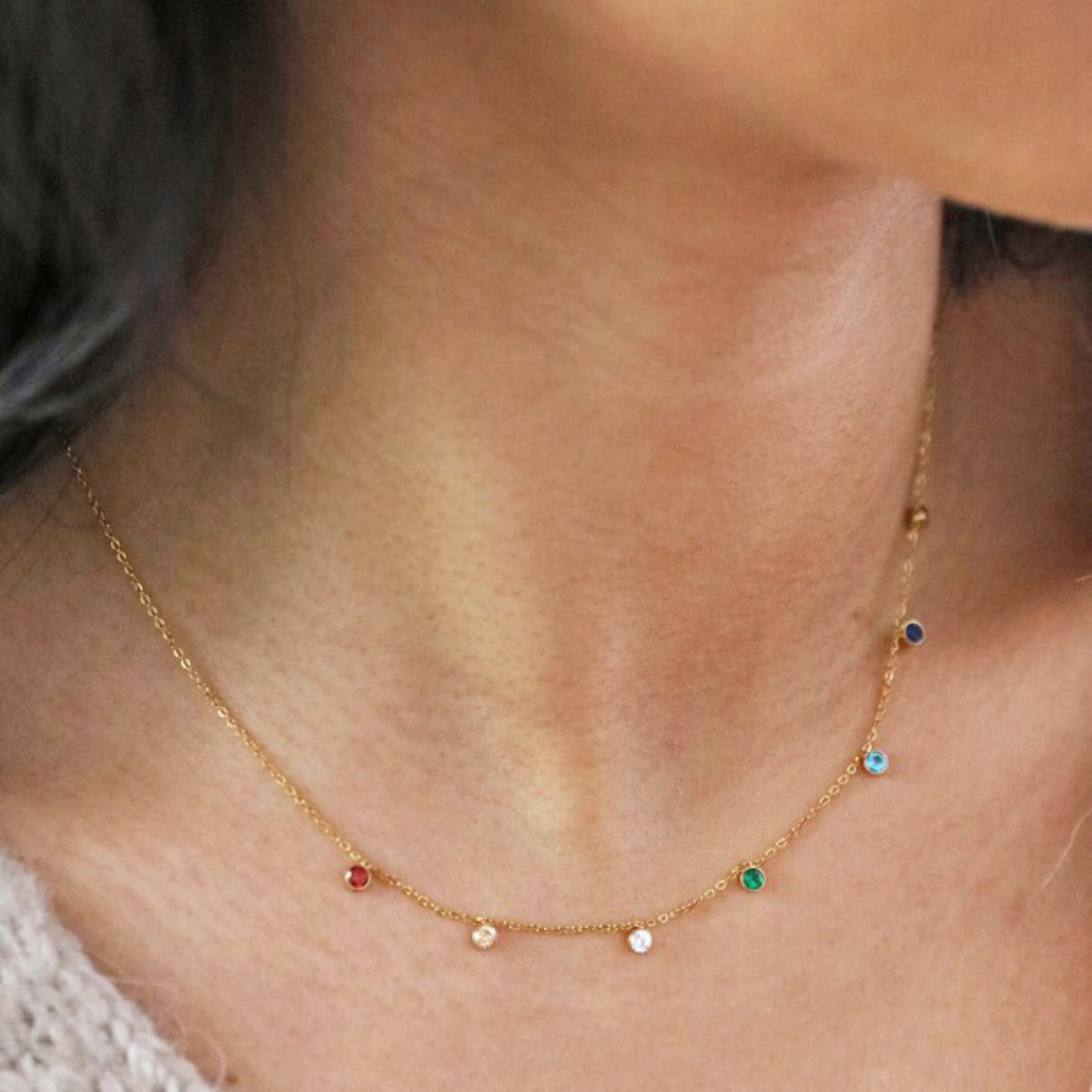 Rainbow Crystals Necklace