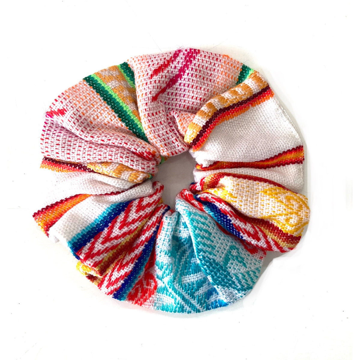 Ecuadorian Fabric Scrunchie Cream