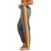 5 Stripe Sweatpants Heather Grey/Neon