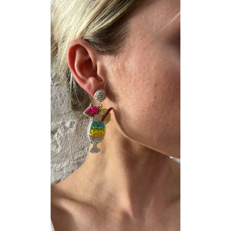 Pina Colada Beaded Earrings